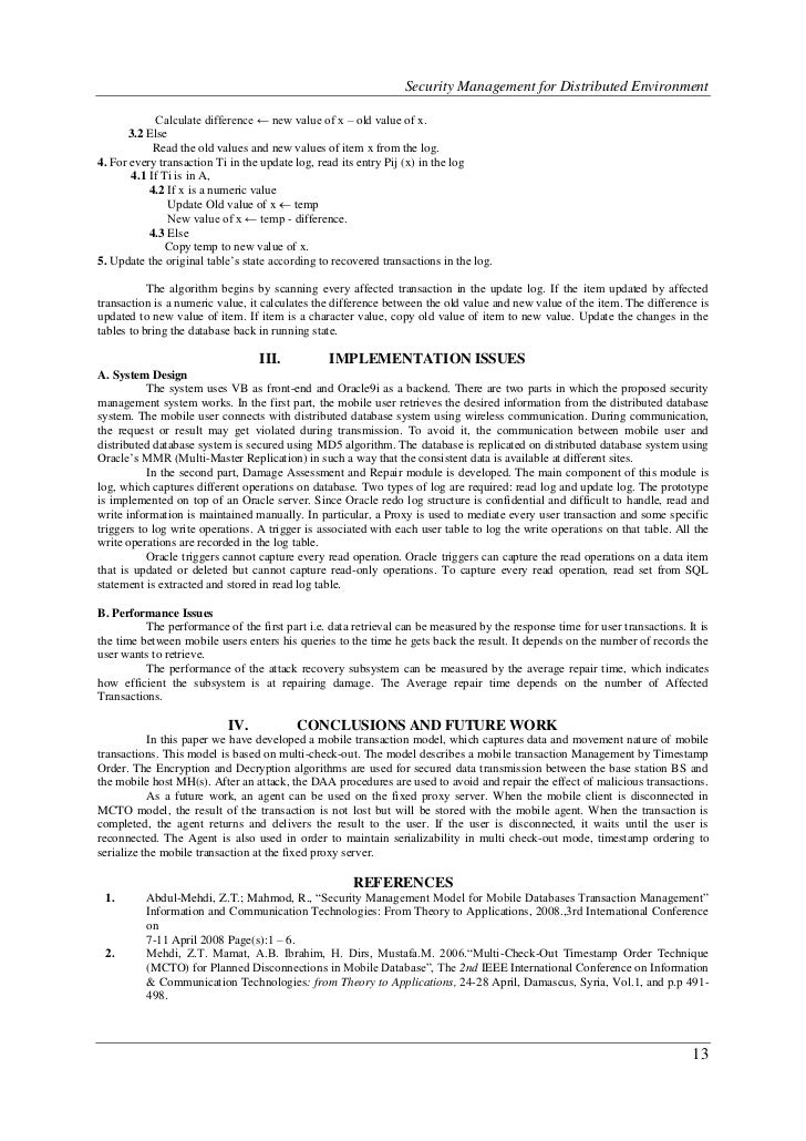 mobile database security mobile database characteristics
